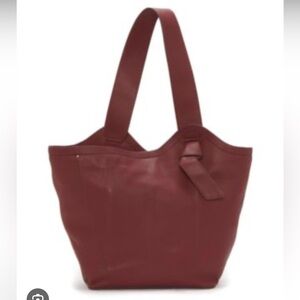Lucky Brand Jeun Tote Bag Leather Purse Wine Burgundy